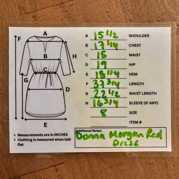 Donna Morgan ¾ Bell Sleeve Sheath Dress Red - Picture 8 of 8